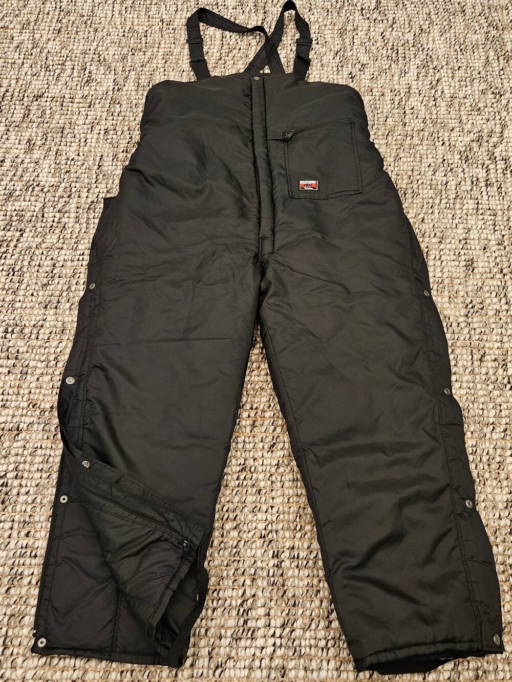 Walls Blizzard Pruf Ultra Insulated Bib Overall Pants Black Men's Size 2XL